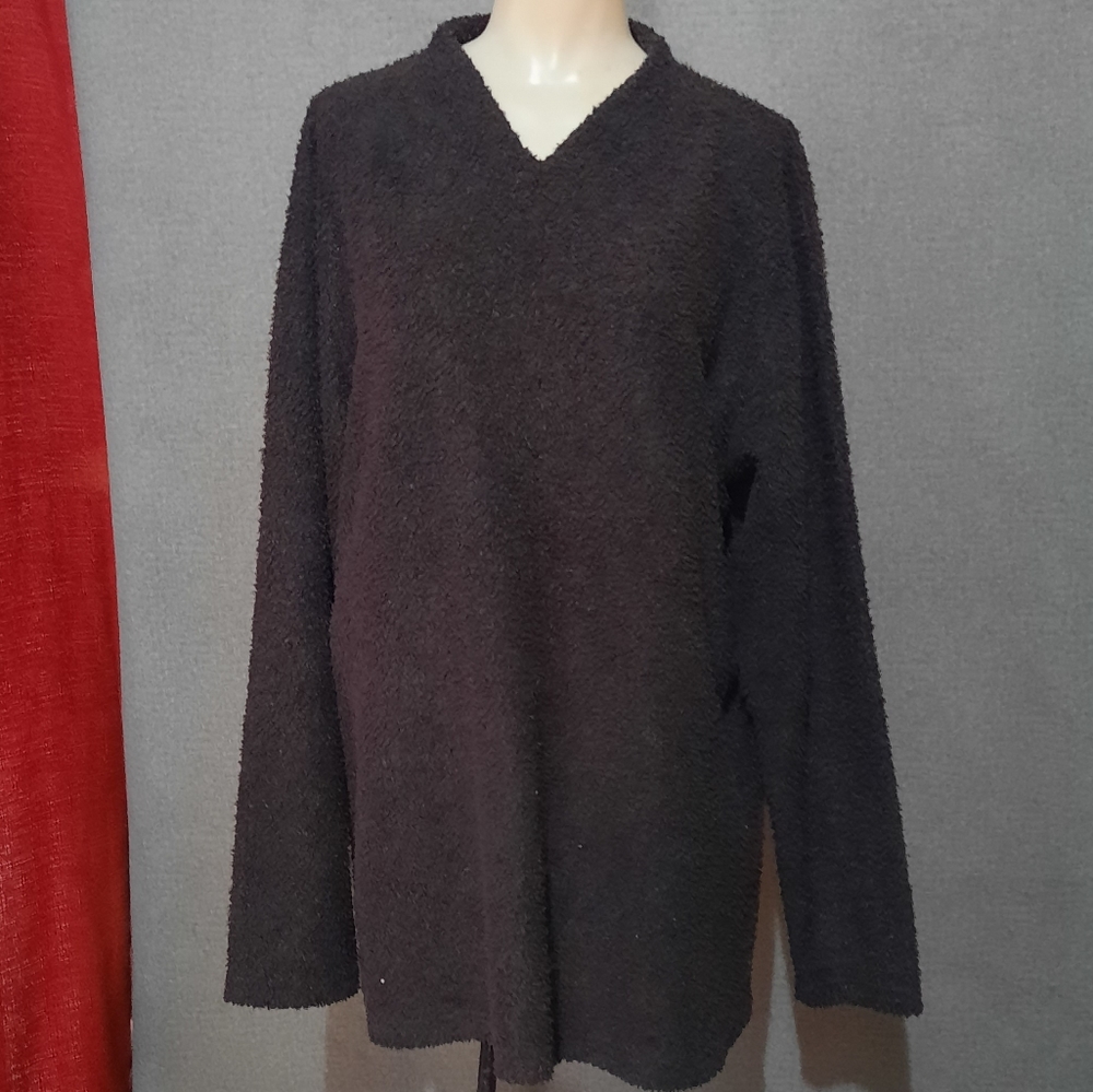 📏Men's Brown Teddy Exofficio V-neck Sweater sz XL